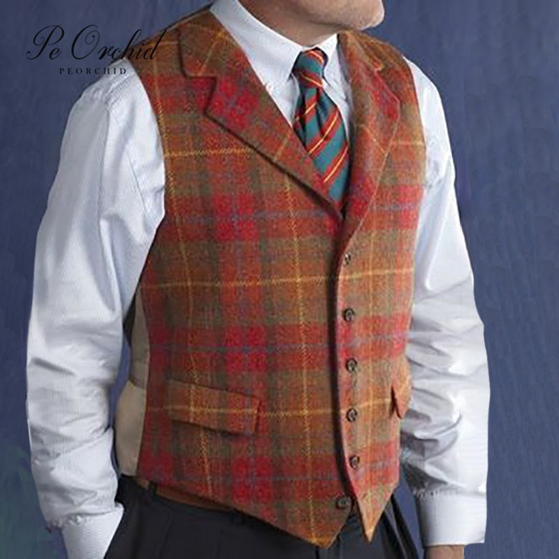 Men Vest Casual British Style Waistcoat Bumberclart