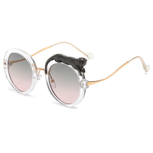Luxury Round Crystal Sunglasses Brand Designer For Women