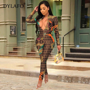 New Sexy Stand Neck Skinny Jumpsuit