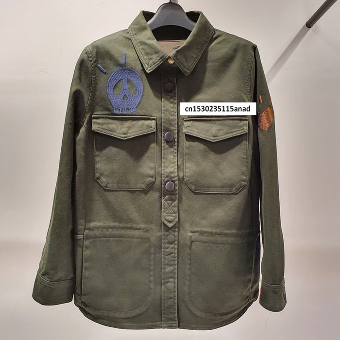army green jacket women coat