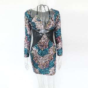 Beautiful Glam Bodycon Sequins Short Dress