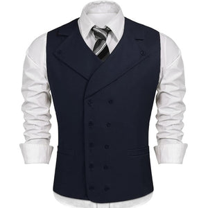Double Breasted Casual Vest for Men