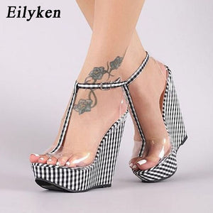 Fashion  High Heels PVC Transparent Women Shoes