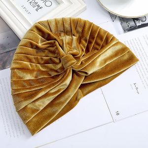 Women Velvet Turban Hat