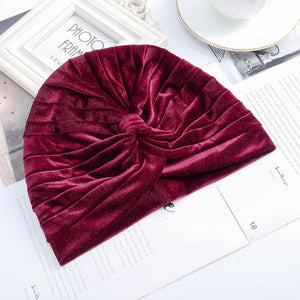 Women Velvet Turban Hat