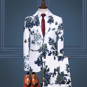 Wedding Dress Men's Casual Slim Suit 3 PCS