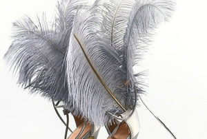 New Runway Feather heels Sandals