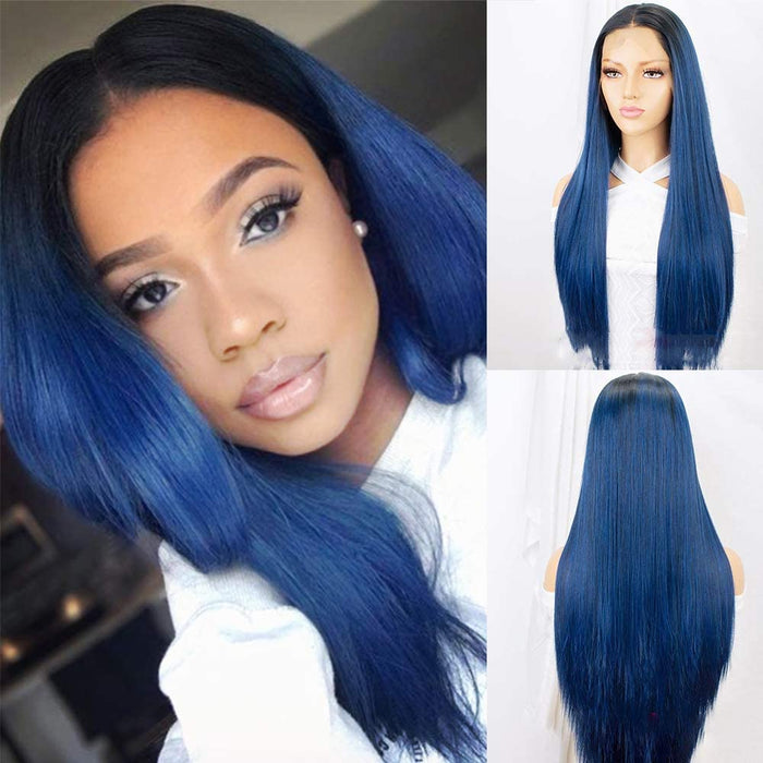 Pastel Blue Lace Front Wigs for Women
