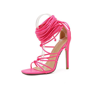 New women gladiator knee high sandals