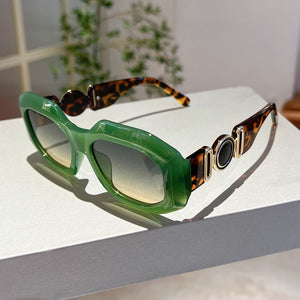 Luxury Brand Design Vintage Men Women Trendy Square Gradient Shades Sun Glasses