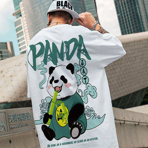 panda Print T Shirt Funny Men Summer Casual Short Sleeve Tshirts