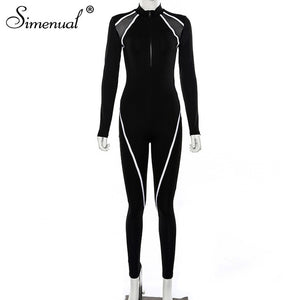 Simenual Fitness Casual Sporty Rompers Womens Jumpsuit