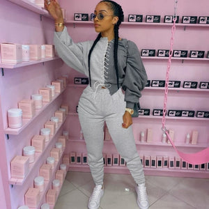 Women Set Sport Casual Outfit for Women Sweatshirt